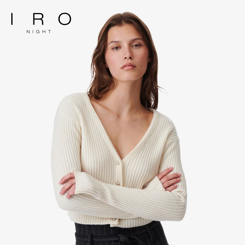 【旧ID】IRO Night春秋款复古V领小众气质针织开衫羊高级感