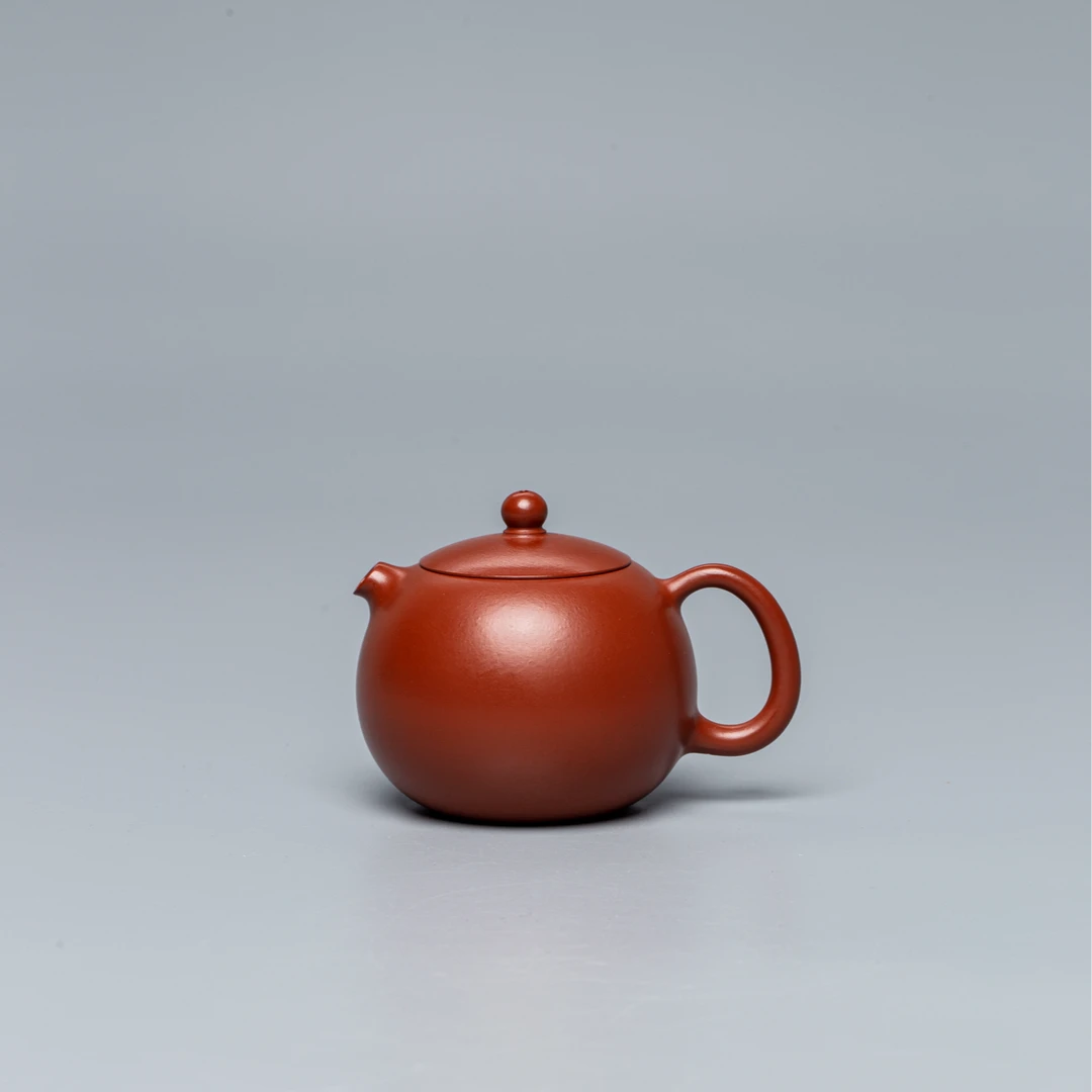 SD71 达观紫器【紫茗轩】沈丹河豚西施 朱泥 190cc 紫砂壶尚古