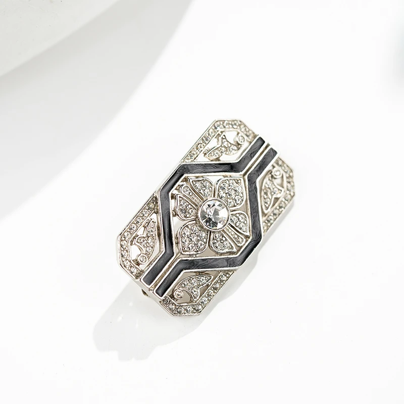 铜合金合成锆石胸针 皓楠/中古vintage/vintage胸针/A100122011