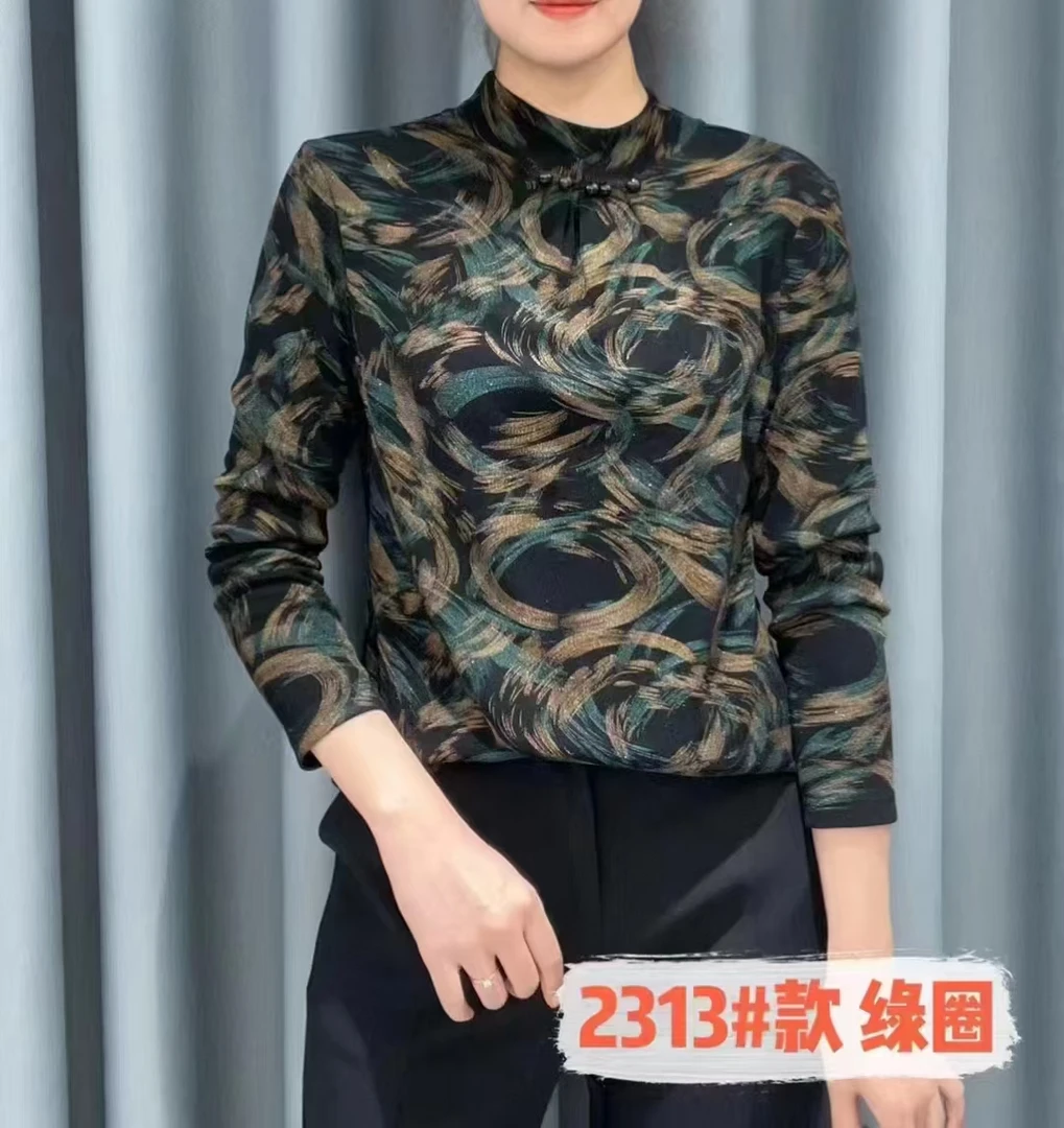 红润加绒蕾丝气质长袖洋气时尚百搭打底半高领上衣