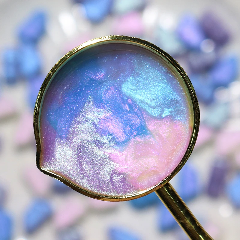 原创云朵火漆印章蜡粒混色珠光火漆蜡闪光偏光蜡婚礼信封封口蜡