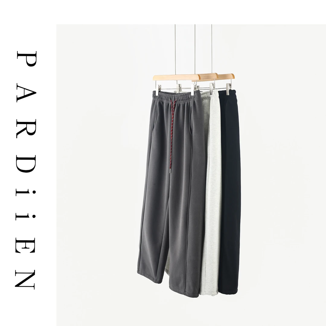 【北总严选】帕迪恩花绳松紧腰校服裤加绒束脚卫裤6061