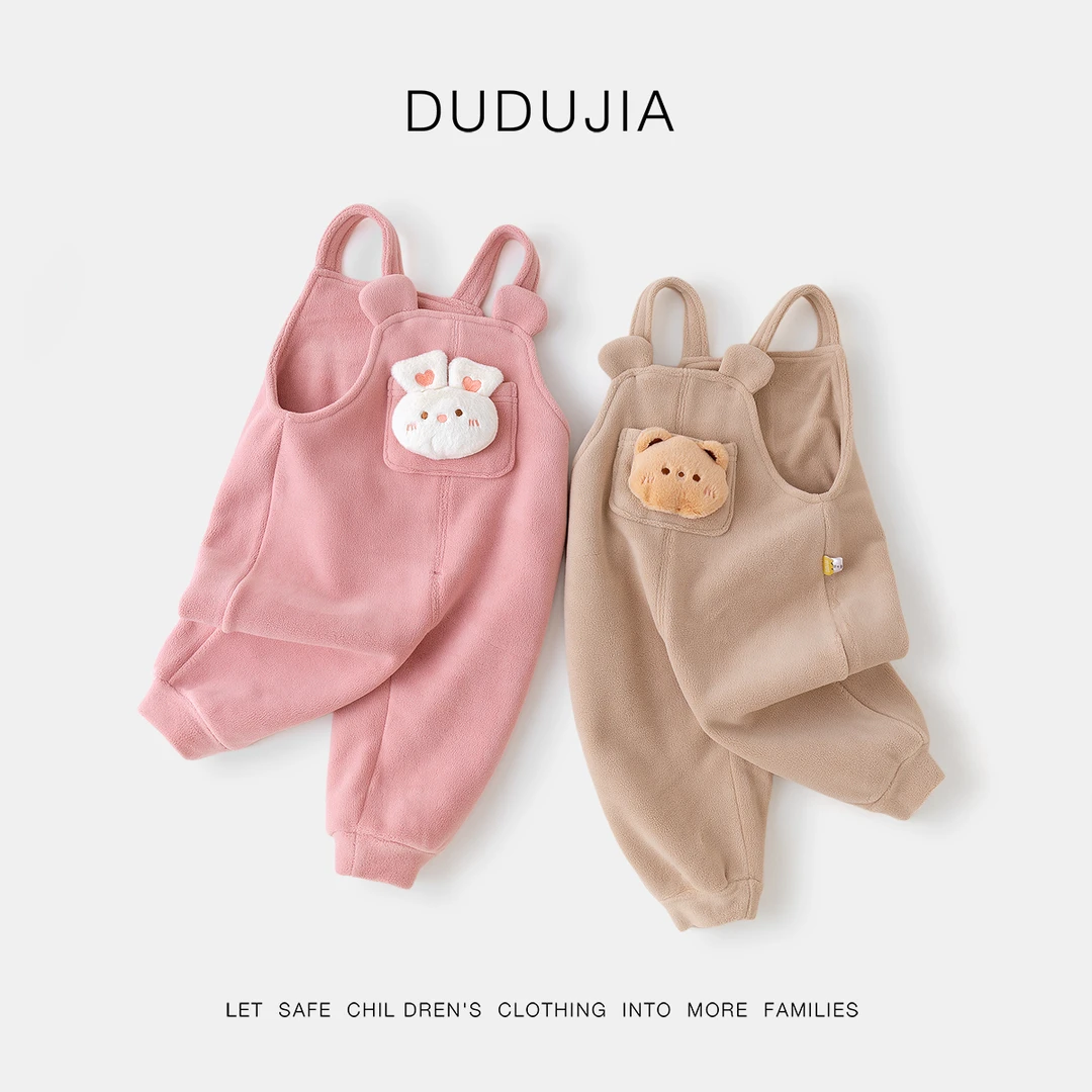 儿童背带裤秋冬洋气宝宝长裤加厚男童女童裤子冬装婴儿童裤童装