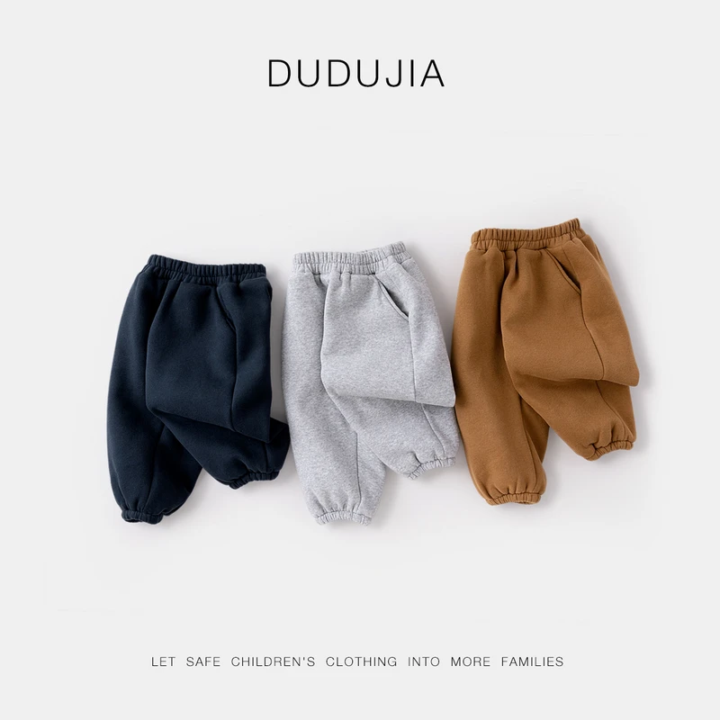 宝宝棉裤冬季加绒加厚男童裤子卡通休闲裤冬款女童长裤2024新款潮