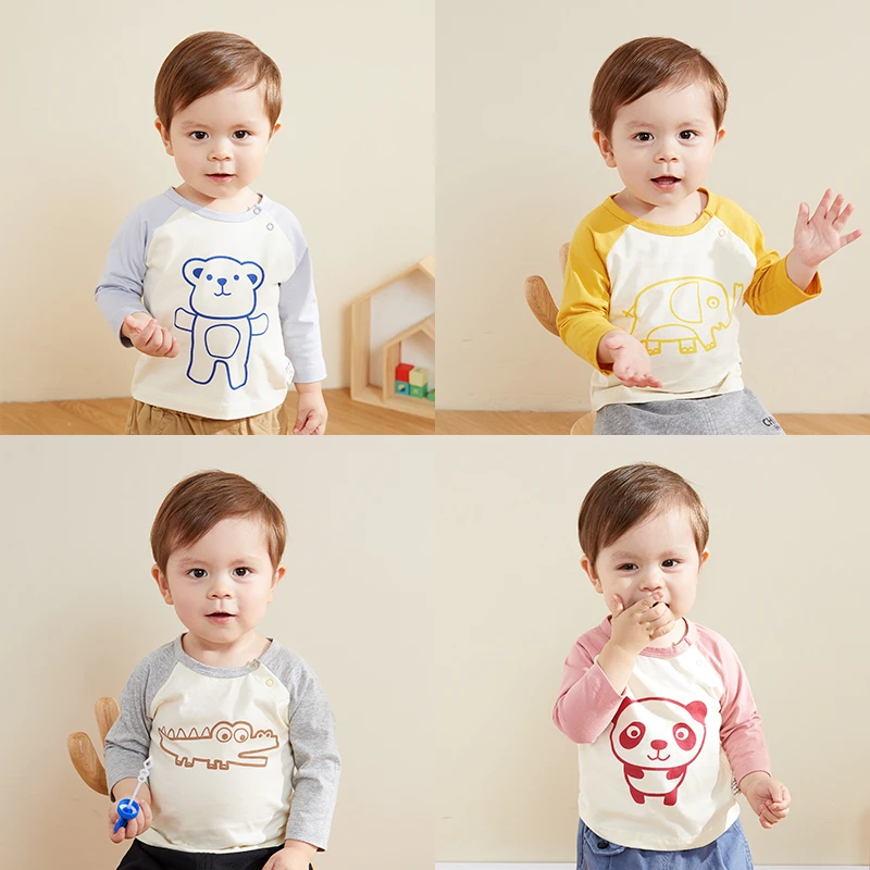 嘟嘟家宝宝t恤长袖纯棉春装婴儿上衣舒适春装儿童衣服打底衫春季