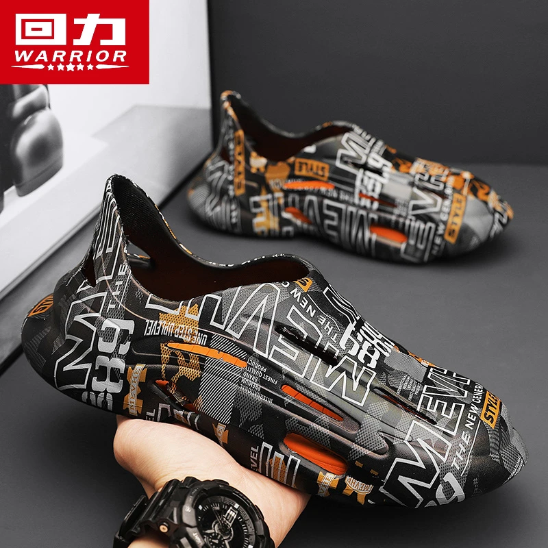 Warrior/回力春季一脚蹬凉鞋网红时尚男拖鞋软底沙滩鞋男款凉拖鞋