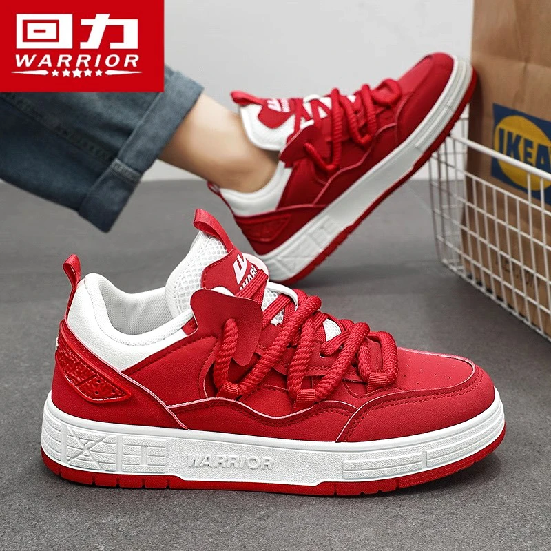 回力本命年红色男鞋秋季休闲运动板鞋潮流百搭45大码情侣面包潮鞋