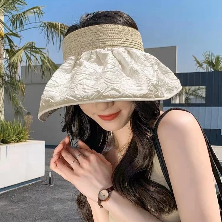 夏季遮阳防晒帽显脸小遮脸空顶太阳帽子凉帽时尚女夏天贝壳网红潮