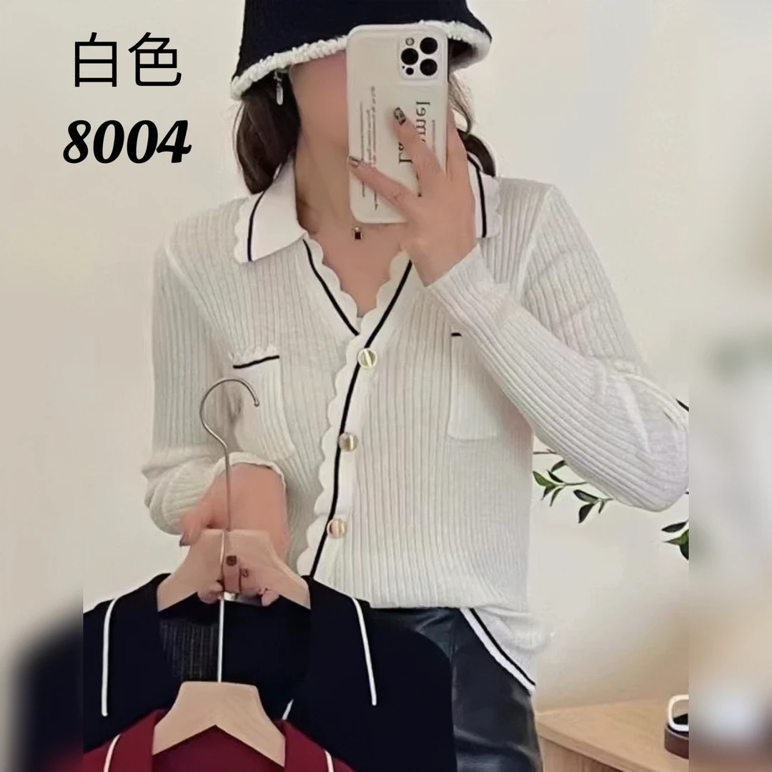 8004（部分无水洗唛，介意慎拍）SANFAN新款针织开衫