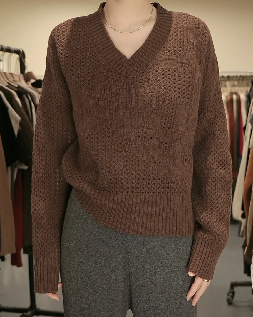 6207 （部分无水洗唛，介意慎拍）SANFAN新款针织衫