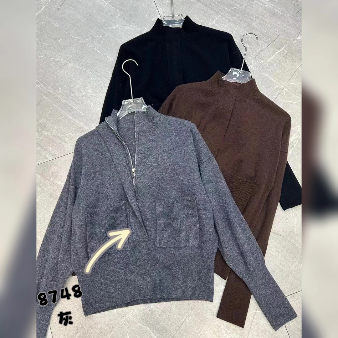 8748（部分无水洗唛，介意慎拍）SANFAN新款针织衫
