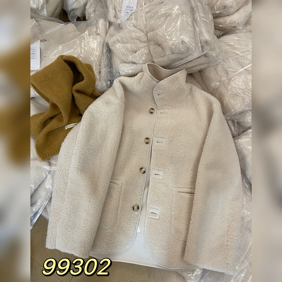 99302（部分无水洗唛，介意慎拍）SANFAN新款毛毛外套