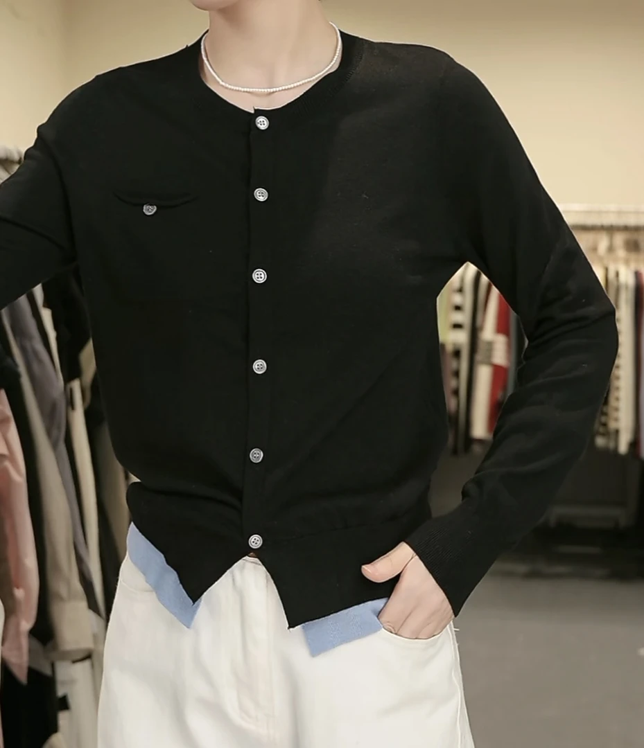 7708（部分无水洗唛，介意慎拍) SANFAN 新款针织开衫