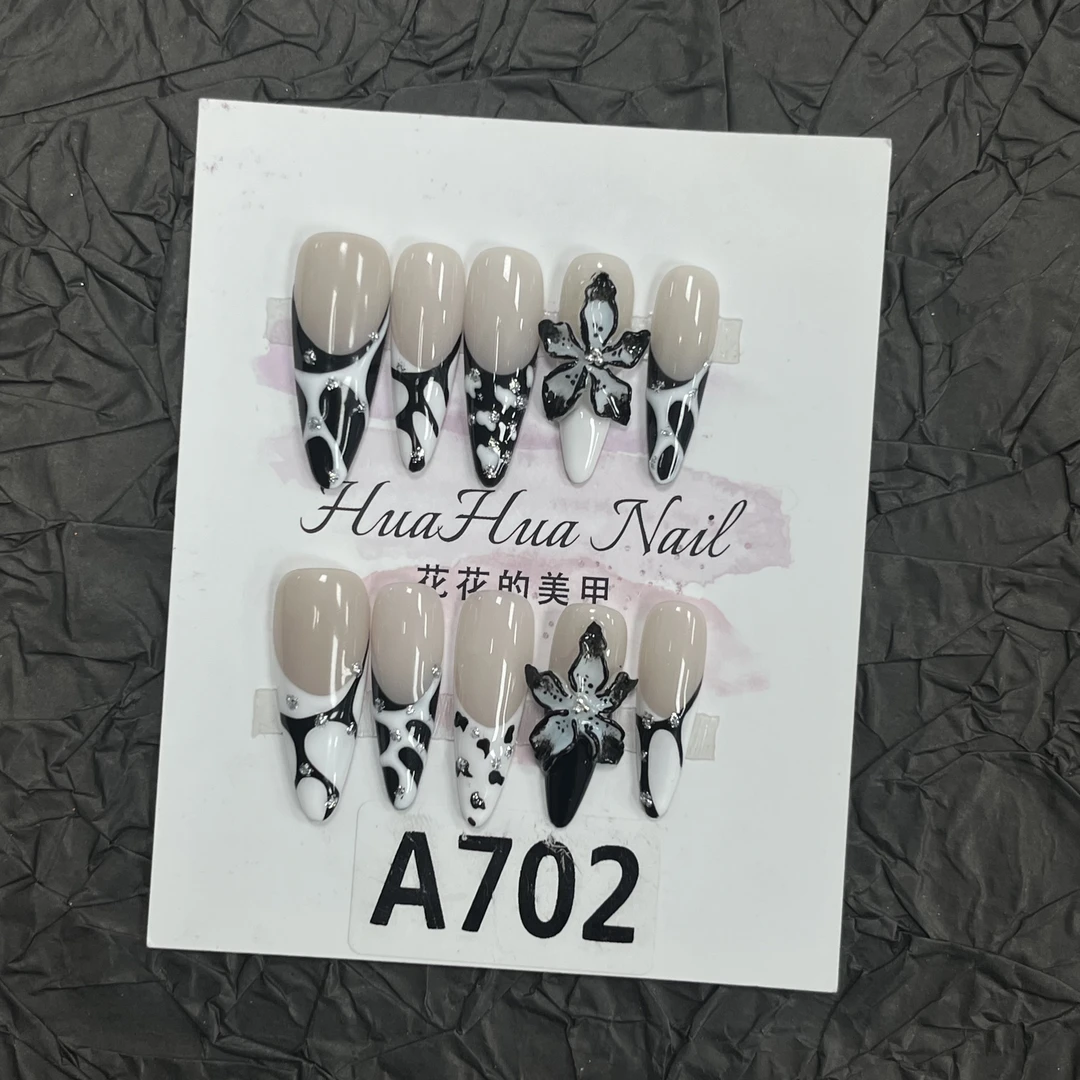 【A702】花花纯手工~辣妹甜酷Y2K欧美法式渐变ins风穿戴甲
