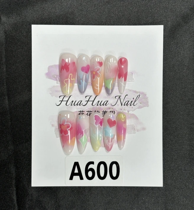 【A600】花花纯手工~辣妹甜酷Y2K欧美法式渐变ins风穿戴甲