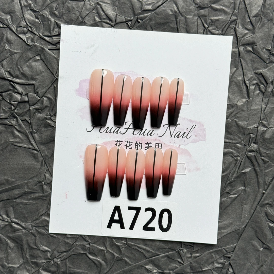 【A720】花花纯手工~辣妹甜酷Y2K欧美法式渐变ins风穿戴甲纯欲气质