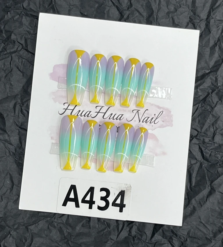 【A434】夏季新款高级感辣妹甜酷Y2K欧美法式渐变ins风穿戴甲气质