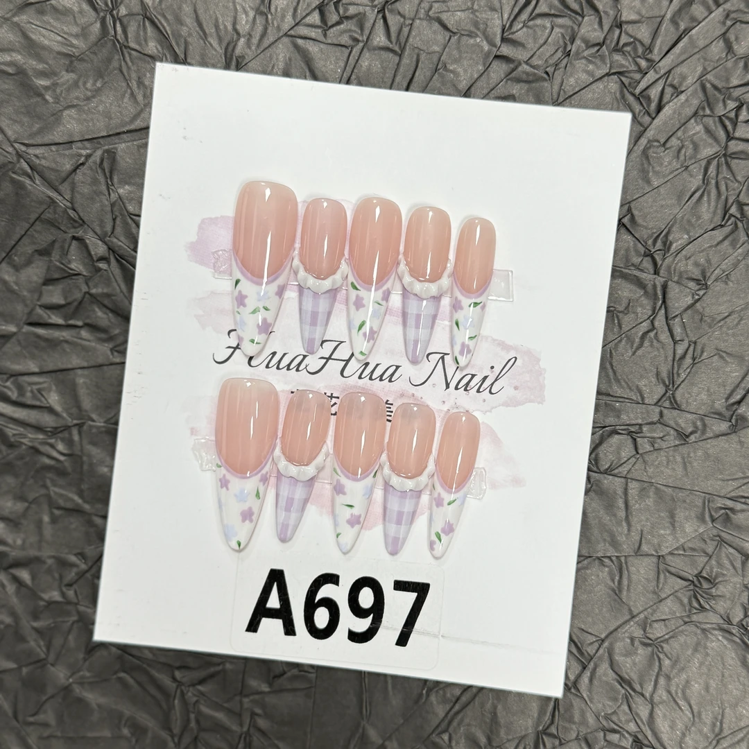 【A697】花花纯手工~辣妹甜酷Y2K欧美法式渐变ins风穿戴甲