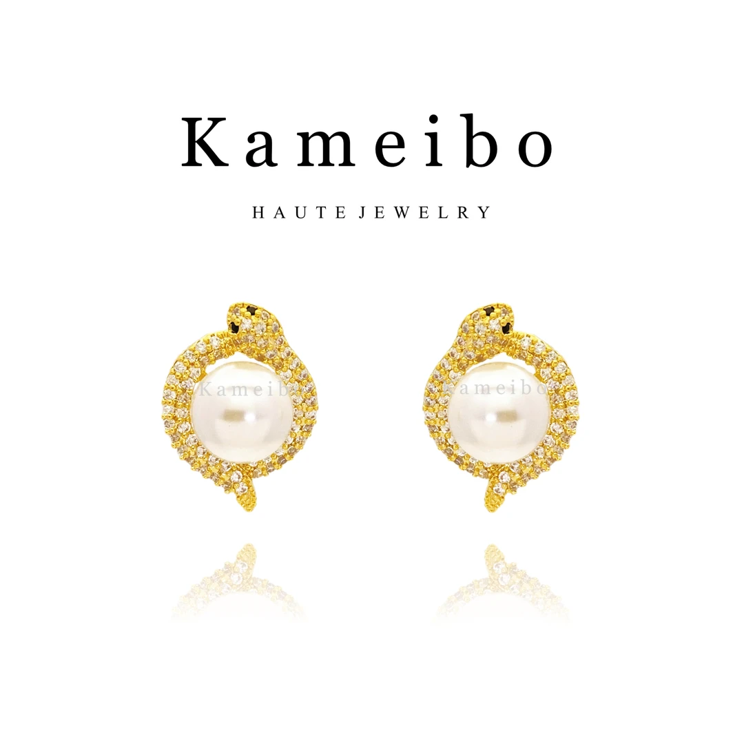 铜合金耳饰 Ka·蛇苞DK5722高级感网红气质时尚轻奢百搭耳钉耳环