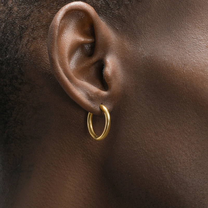 GRGR 钛钢耳饰 Glossy Earrings 大耳环男嘻哈百搭大号素耳圈女潮