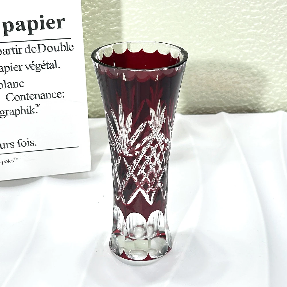 [微瑕]日式江户切子浮雕系列小众手工高颜值水晶杯礼物杯家用创意