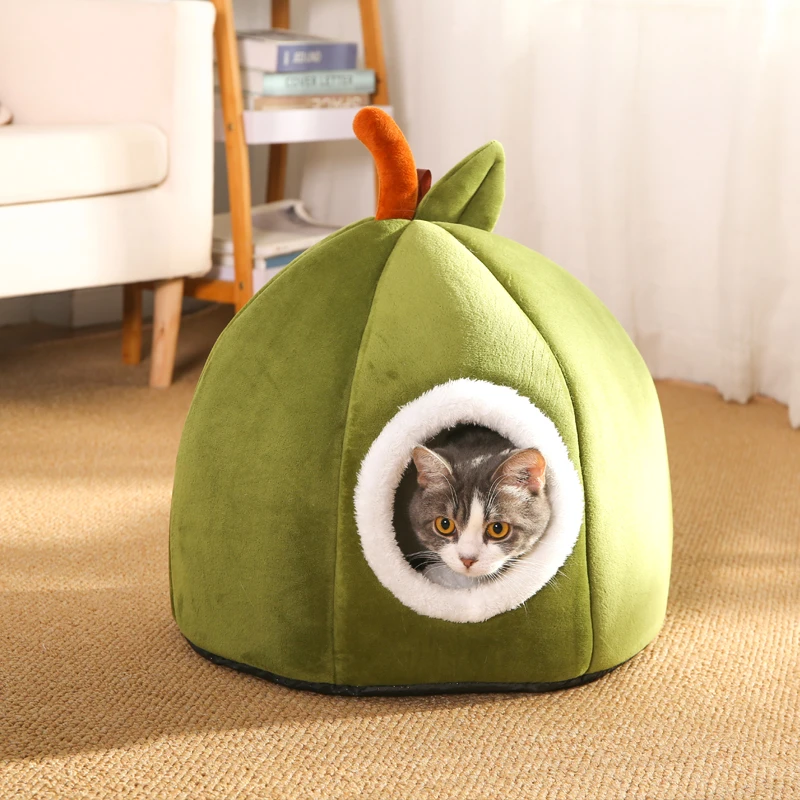 猫窝冬季保暖半封闭式帐篷窝深度睡眠被子猫咪被窝猫垫子四季通用