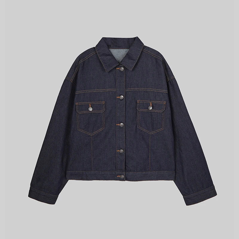 直身廓形牛仔夹克TB1N114368
