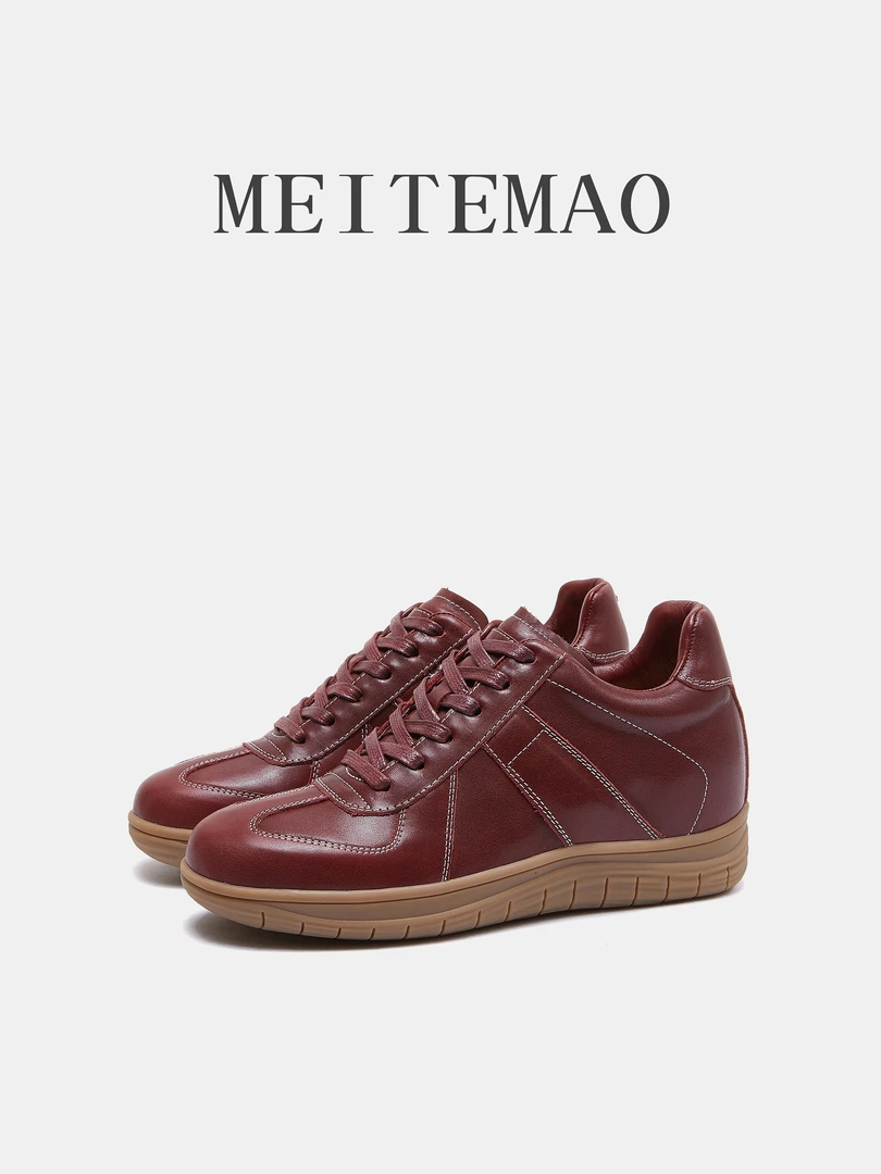 25年春季高品质马皮时尚隐形增高德训鞋休闲鞋百搭-亏米福利款