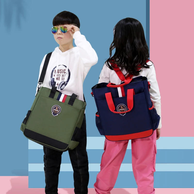 【工厂补贴】新款补习袋男孩小学生美术包儿童斜挎包女英伦大容量