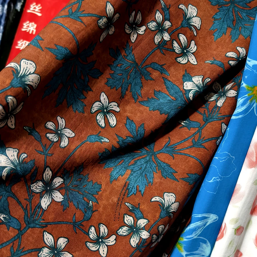 佰汇福【木棉】品牌棉绸1米6宽幅夏季高支高密印花人造棉布料768