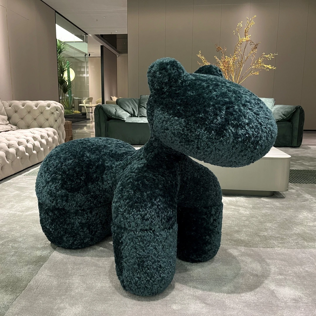 Pony Chair小马椅子小狗单人沙发儿童卡通座椅休闲动物凳客厅摆件