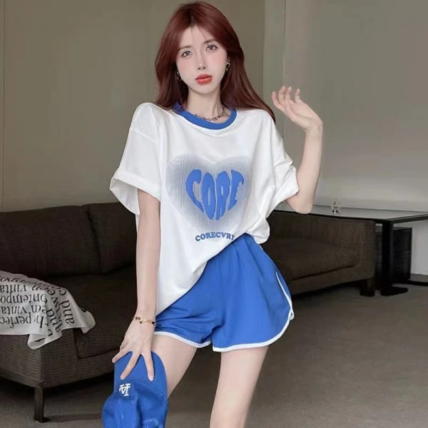 潮流女装运动套装2025新款爆款百搭网红时尚减龄休闲显瘦两件套