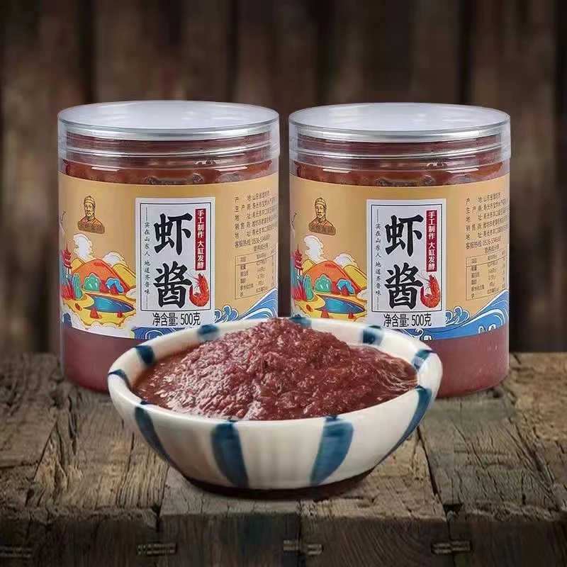 鱼认真*山东潍坊羊口蠓子虾酱调味酱大葱蘸酱500g瓶装