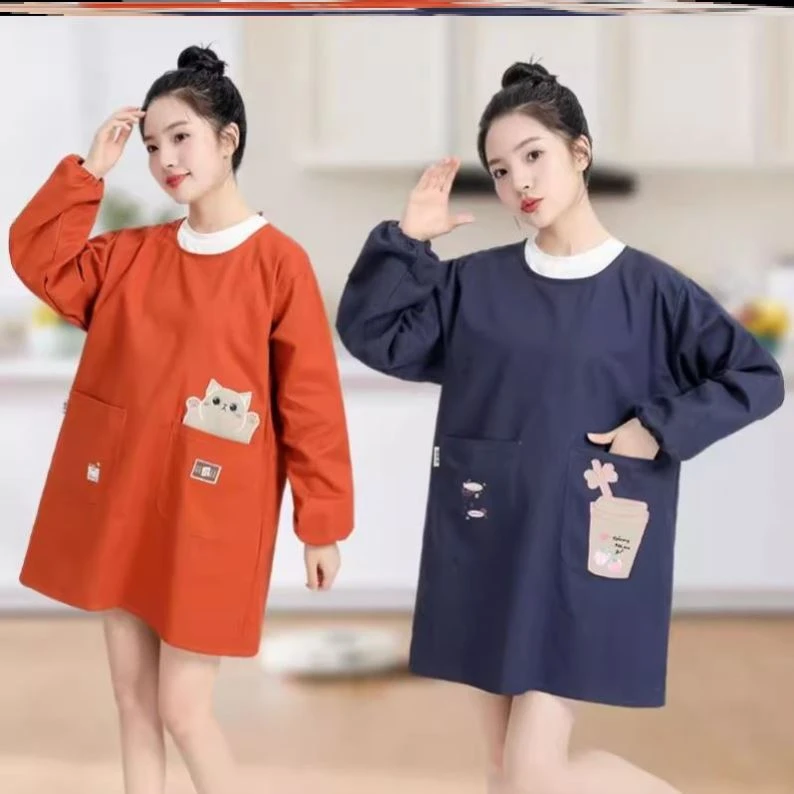 厨房用围裙短款高级感年轻款2024新款网红小个子情侣商用防水棉布