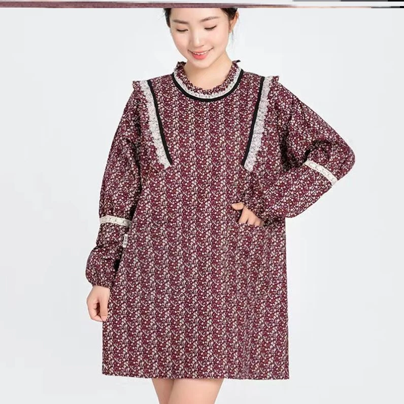围裙厨房家用2024新款2023新款长袖做饭女款罩衣倒穿衣花艺女仆风