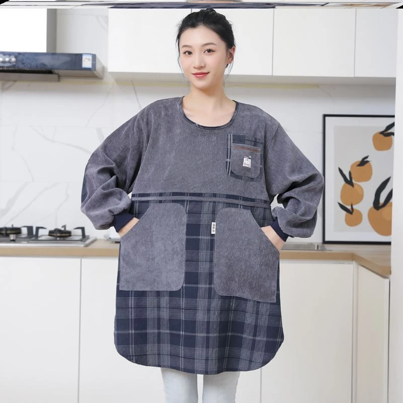 套棉袄羽绒服的围裙性感欧式日韩系厨房专用日系韩式厨房家用做饭