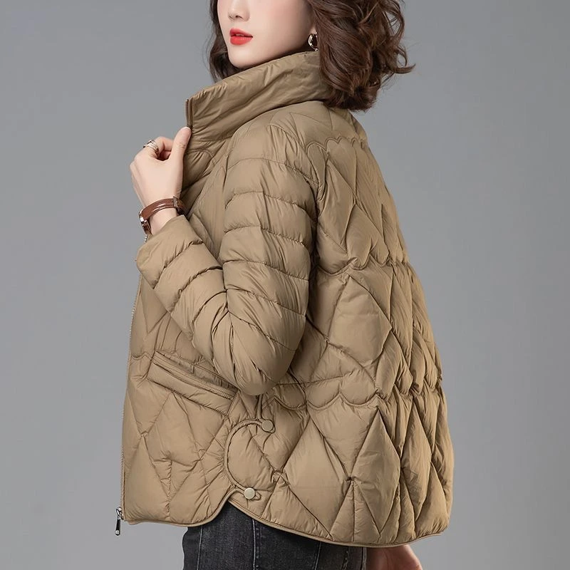 新款羽绒服女2023冬季新款韩版宽松大码妈妈装保暖棉衣40-60岁棉
