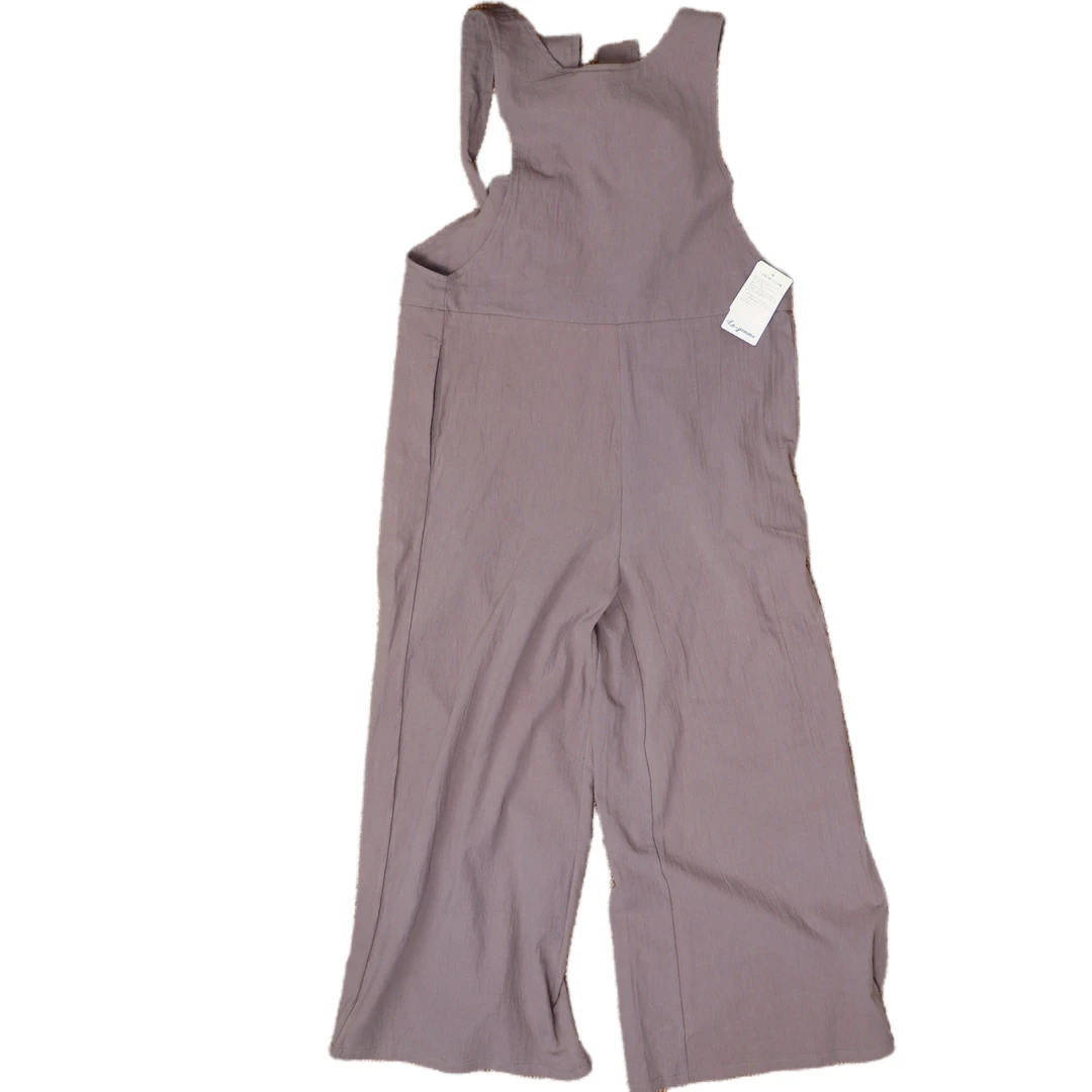 日单 夏款 棉麻 背带裤