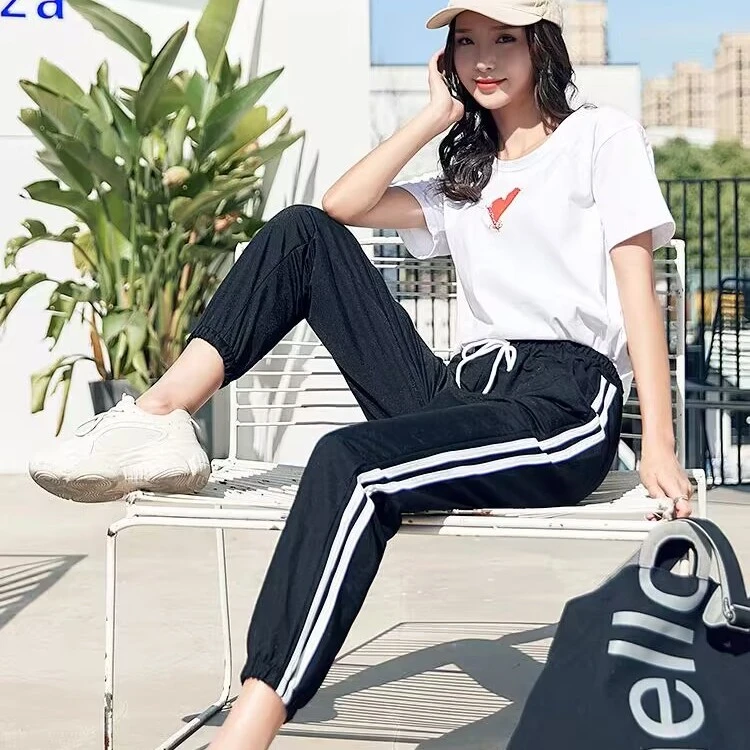 兜口拉链束脚口休闲裤706