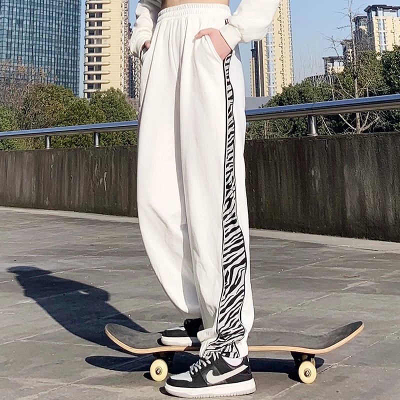 豹纹运动裤女春秋卫裤199