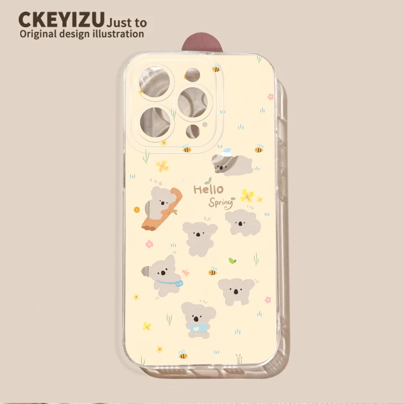 【直边透明壳】适用苹果华为vivo荣耀oppo小米iPhone15考拉手机壳