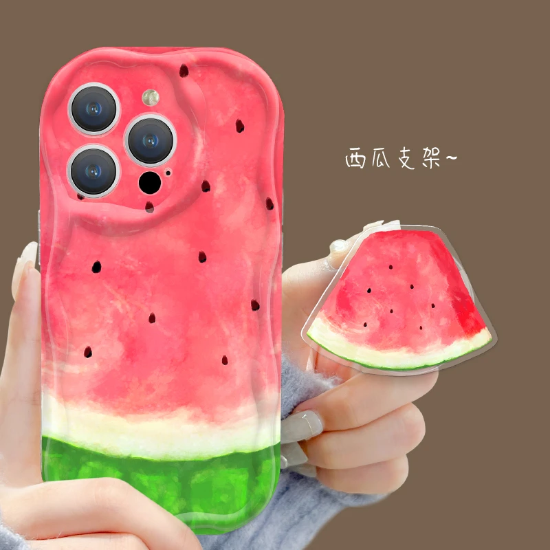 【奶油框硅胶壳】适用于苹果华为vivooppo小米iPhone西瓜手机壳