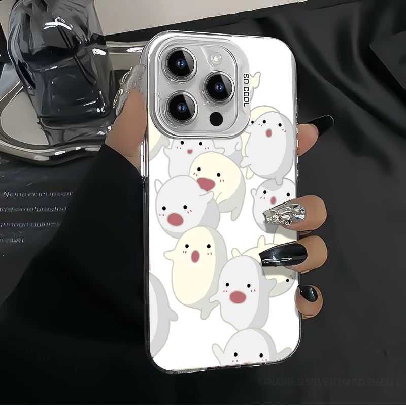 【彩银硬壳】适用于苹果15手机壳新款华为荣耀vivo宫崎骏小精灵