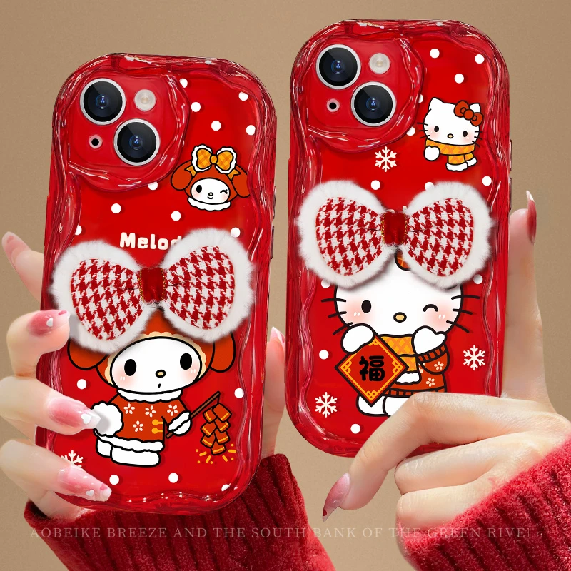 【奶油框硅胶壳】苹果华为vivo荣耀oppo小米iPhone新年美蒂手机壳