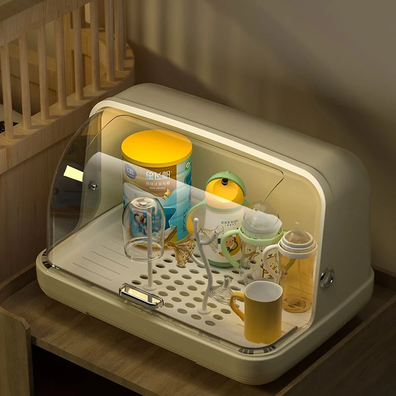 奶瓶收纳箱防尘带盖婴儿用品沥水架宝宝餐具玩具新生儿辅食收纳盒