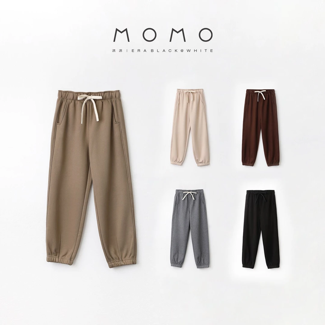 【MOMO ERA】3717 莱赛尔莫代尔休闲百搭高端女装冬季保暖加绒卫裤