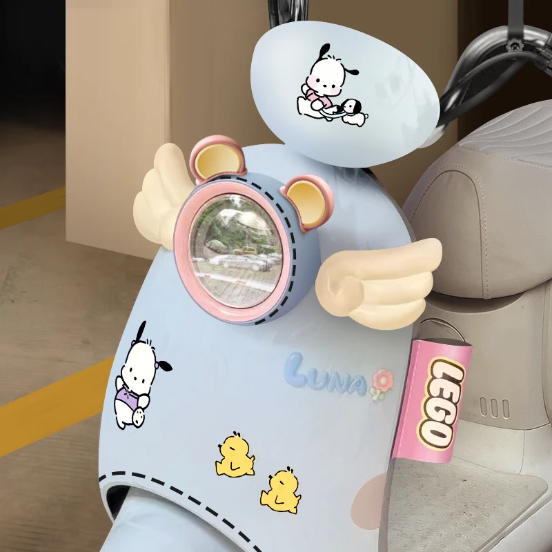 雅迪电动车装饰小物件爱玛女生电车可爱翅膀摆件3d贴纸露娜配饰