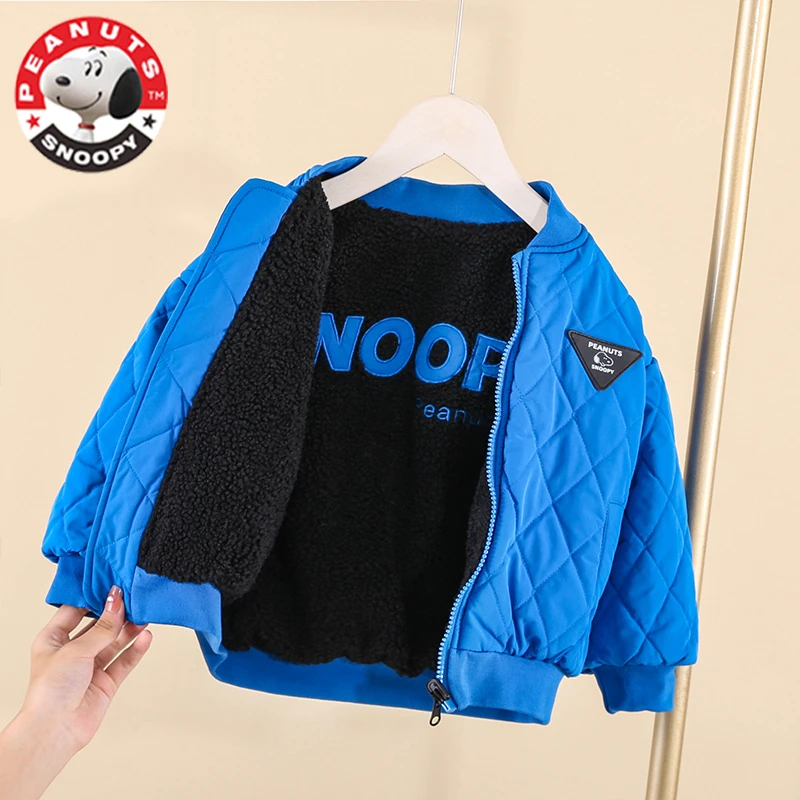 史努比/Snoopy秋冬新款外套两面穿加厚棒球服外套毛毛外套WH23D08