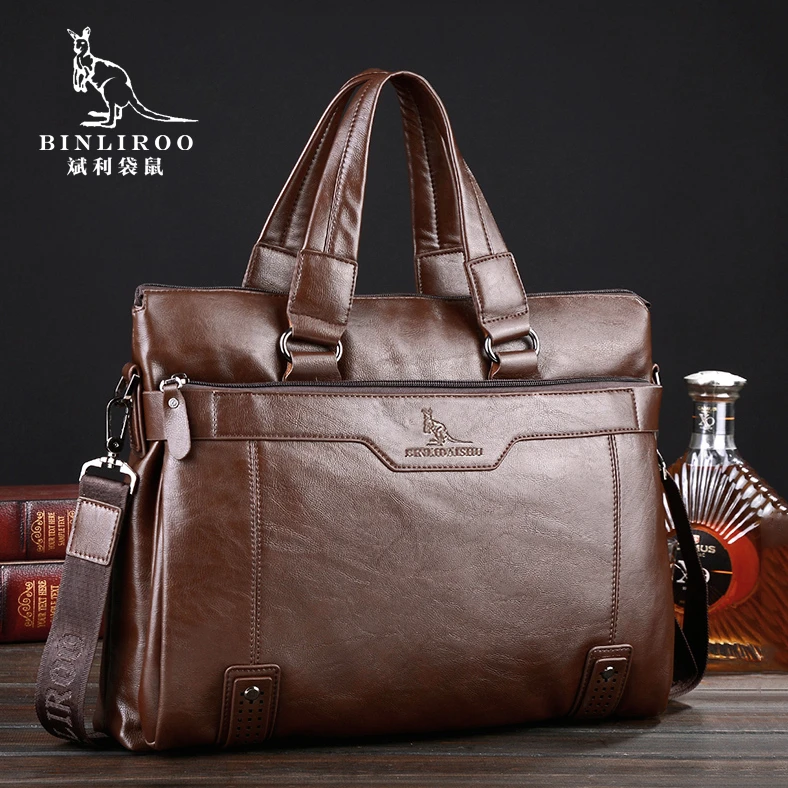 新款潮流商务公文包手提包文件包手拎简约通勤时尚男包单肩斜挎包