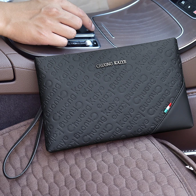 男士新款手拿包时尚轻奢手夹包商务高档手抓包大容量信封包手包潮